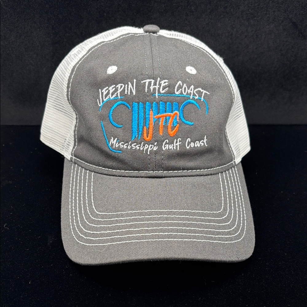 Gray and White Jeepin The Coast‎ Trucker Hat